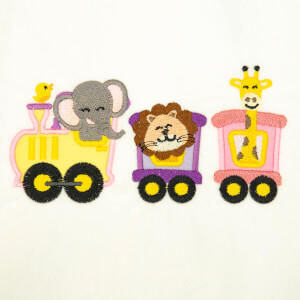 Zoo Train (Applique) Embroidery Design