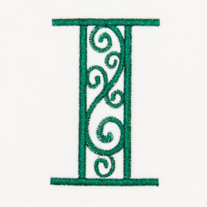 Arabesque Monogram I Embroidery Design