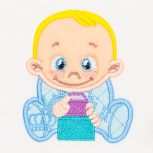 Bebê Brincando em Aplique
