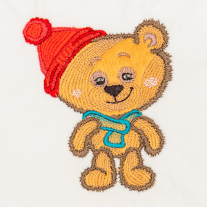 Ursinho Cute em Aplique e Rippled