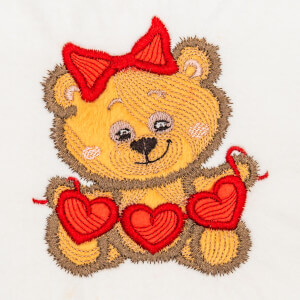 Cute Bear (Applique) Embroidery Design