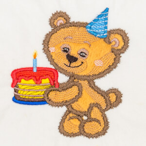 Cute Bear (Applique) Embroidery Design
