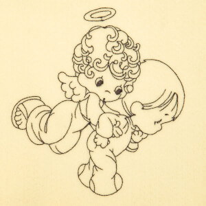 Little Angel and Baby (Quick stitch) Embroidery Design