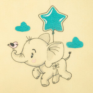 Cute Elephant Embroidery Design