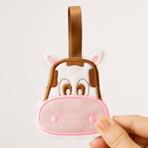 Cow Keychain (In The Hoop) Embroidery Design