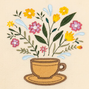Flower Arrangement (Applique) Embroidery Design