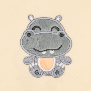 Cute Hipoppotamus (Applique) Embroidery Design