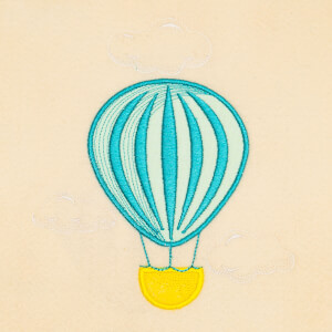 Hot air Baloon Between Clouds (Applique) Embroidery Design