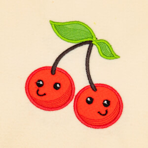 Happy Cherry (Applique) Embroidery Design