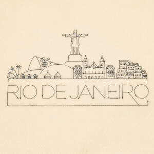 Rio de Janeiro Silhouette Embroidery Design