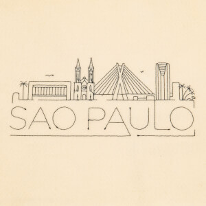 Sao Paulo Silhouette Embroidery Design