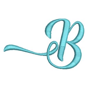 Baking Lion Font Letter B Embroidery Design
