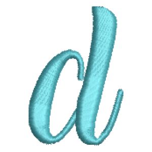 Baking Lion Font Letter d Embroidery Design