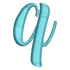 Baking Lion Font Letter q Embroidery Design