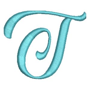 Baking Lion Font Letter T Embroidery Design