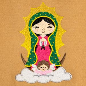 Cute Our Lady of Guadalupe Embroidery Design