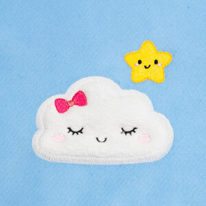 Star and Plush Cloud (Applique) Embroidery Design
