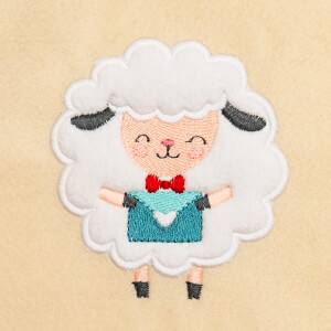 Cute Sheep (Applique) Embroidery Design