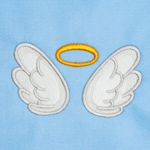 Angel Wings with Halo (Applique) Embroidery Design