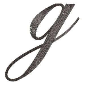 Scribble Font Letter g Embroidery Design