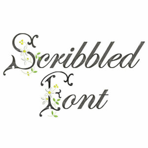 Scribbled font Embroidery Design Pack