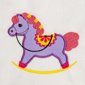 Rocking Horse (Applique) Embroidery Design