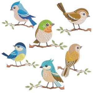 Realistic Birds Embroidery Design Pack