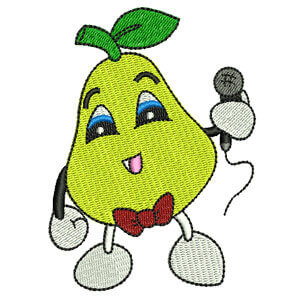 Pear Embroidery Design