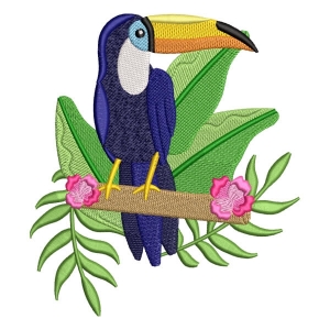 Realistic Toucan Embroidery Design