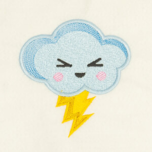 Rain Cloud Embroidery Design