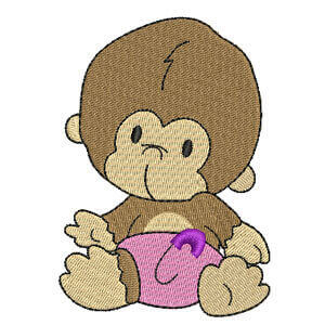 Monkey Embroidery Design