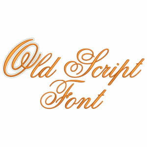 Old Script Font Embroidery Design Pack