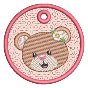 Teddy Bear 3 Keychain (In The Hoop) Embroidery Design