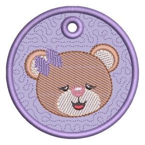 Teddy Bear 1 Keychain (In The Hoop) Embroidery Design