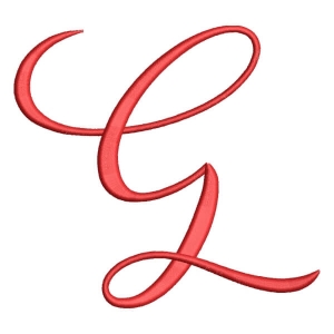 Christmas Wish Calligraphy Letter G Embroidery Design