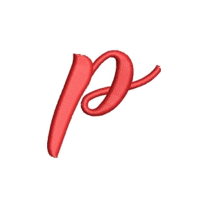 Christmas Wish Calligraphy Letter p Embroidery Design