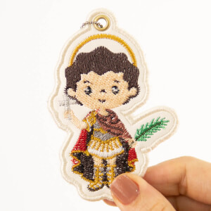 Saint Expeditus Keychain (In The Hoop) Embroidery Design