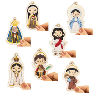 Saint Keychains Embroidery Design Pack (In The Hoop)