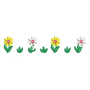 Flowers Border Embroidery Design