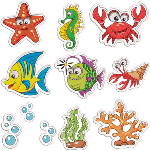 Seabed Animals I (Patch) Embroidery Design Pack