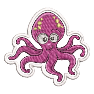 Seabed Octopus (Patch) Embroidery Design