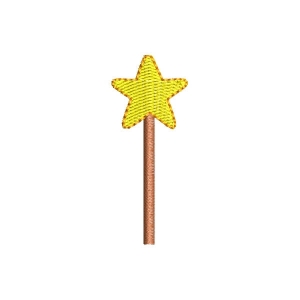 Star Wand Embroidery Design