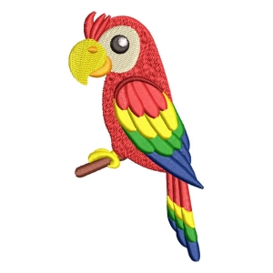 Tropical Macaw Embroidery Design