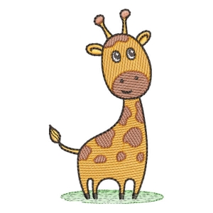Matriz de bordado Girafa Safari (Pontos Leves)