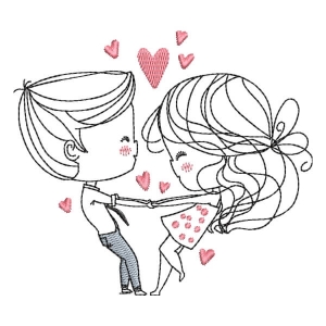 Couple dancing Embroidery Design
