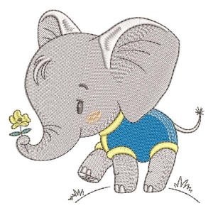 Elephant Embroidery Design