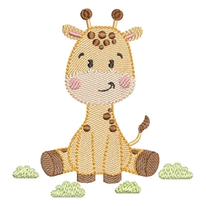 Baby Giraffe (Quick Stich) Embroidery Design