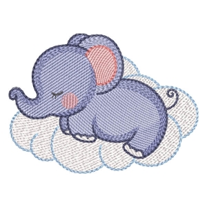 Matriz de bordado Bebê Elefante (Pontos Leves)