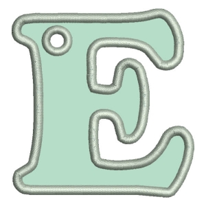Matriz de bordado Chaveiro Alfabeto Letra E