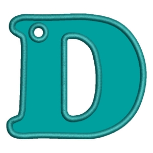 Matriz de bordado Chaveiro Alfabeto Letra D